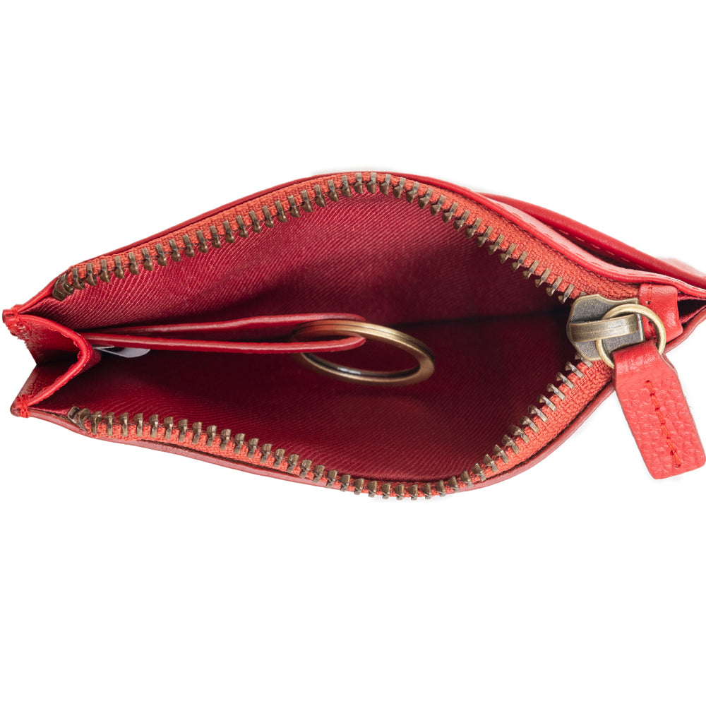 Bloom on the Range Credit Card Wallet in Scarlet