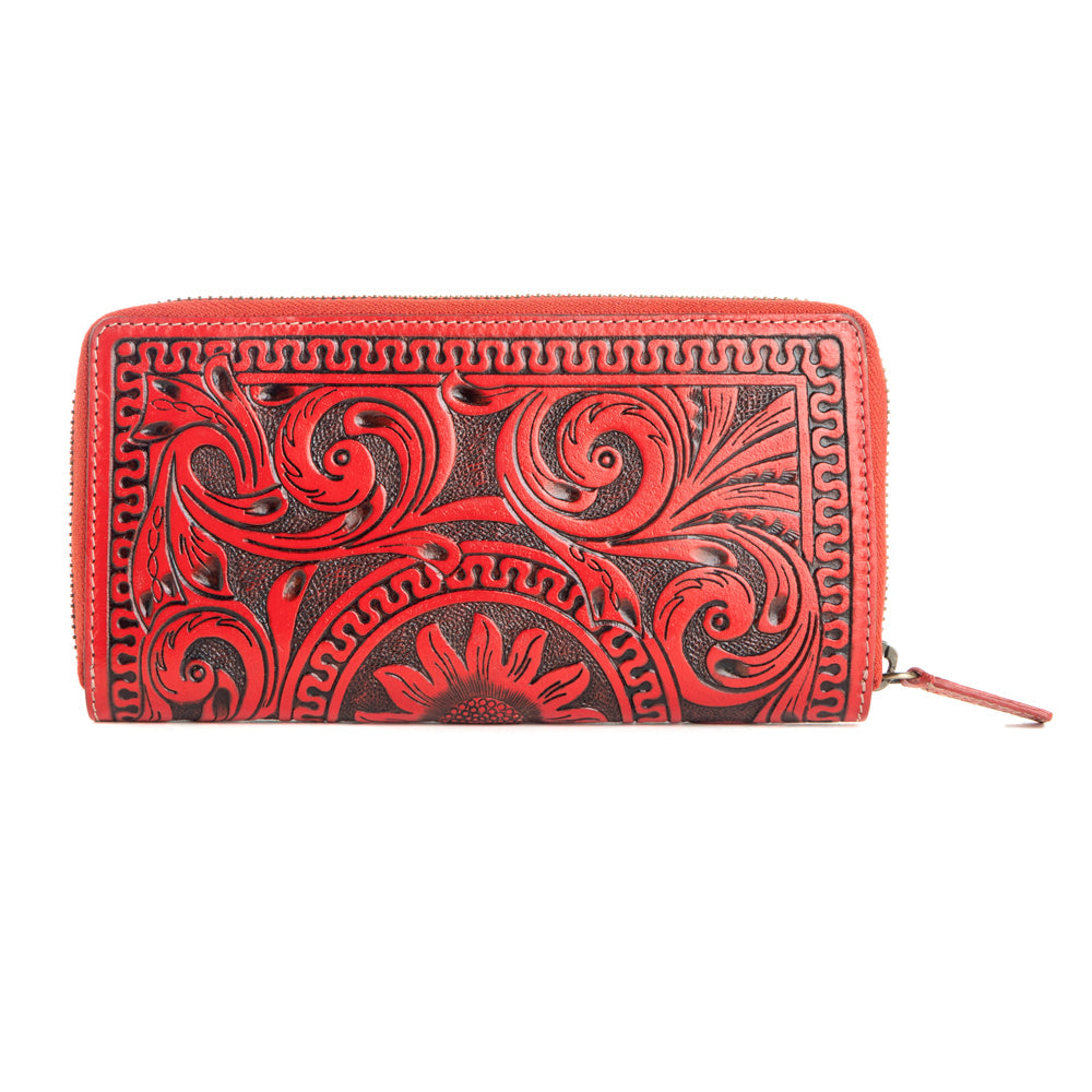 Sunset Valley Wallet in Crimson