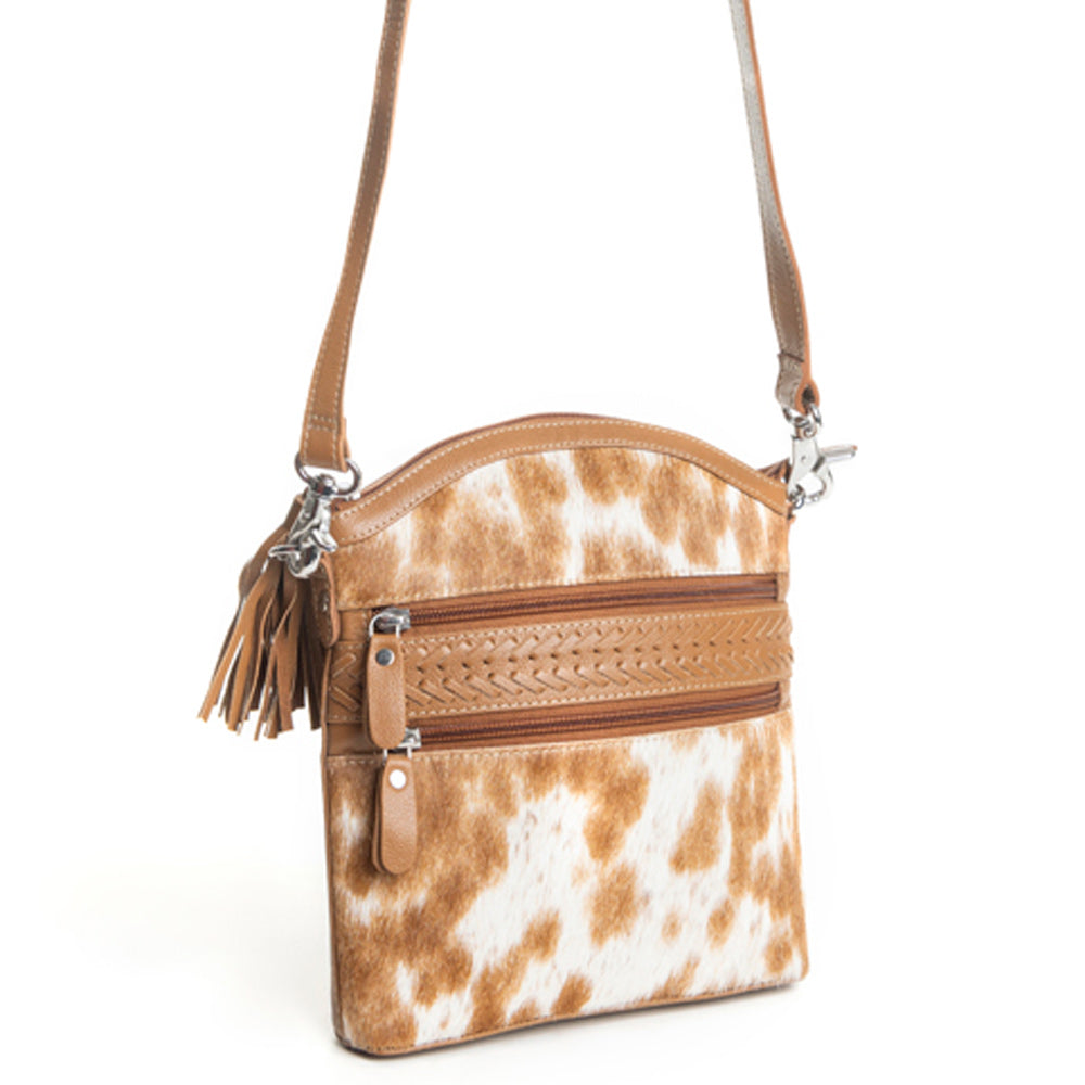Wild Spirit Crossbody Bag in Brown & White