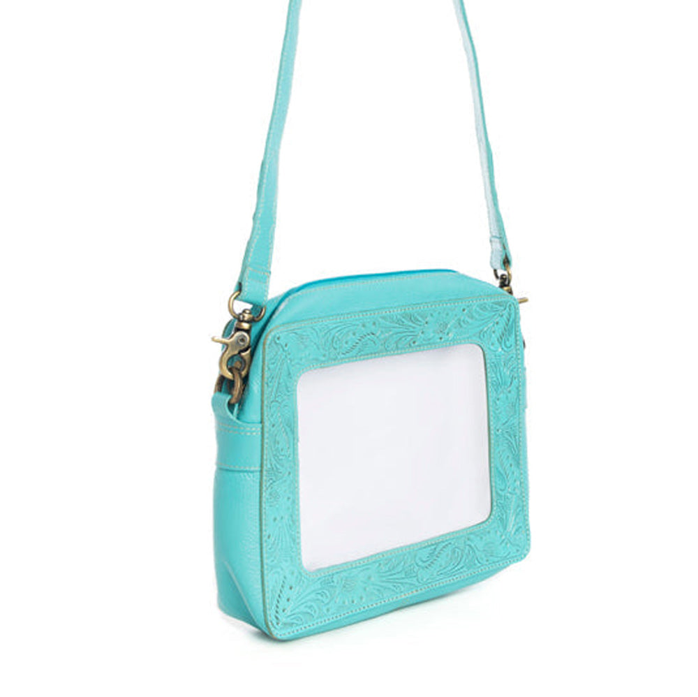 Open Vista Clear Bag in Turquoise