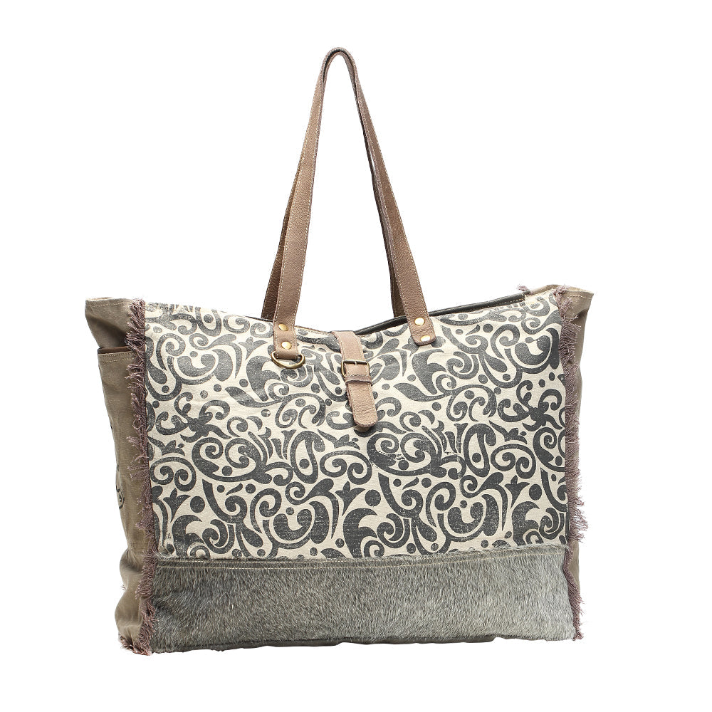 Floral Print Weekender Bag - Myra Bags