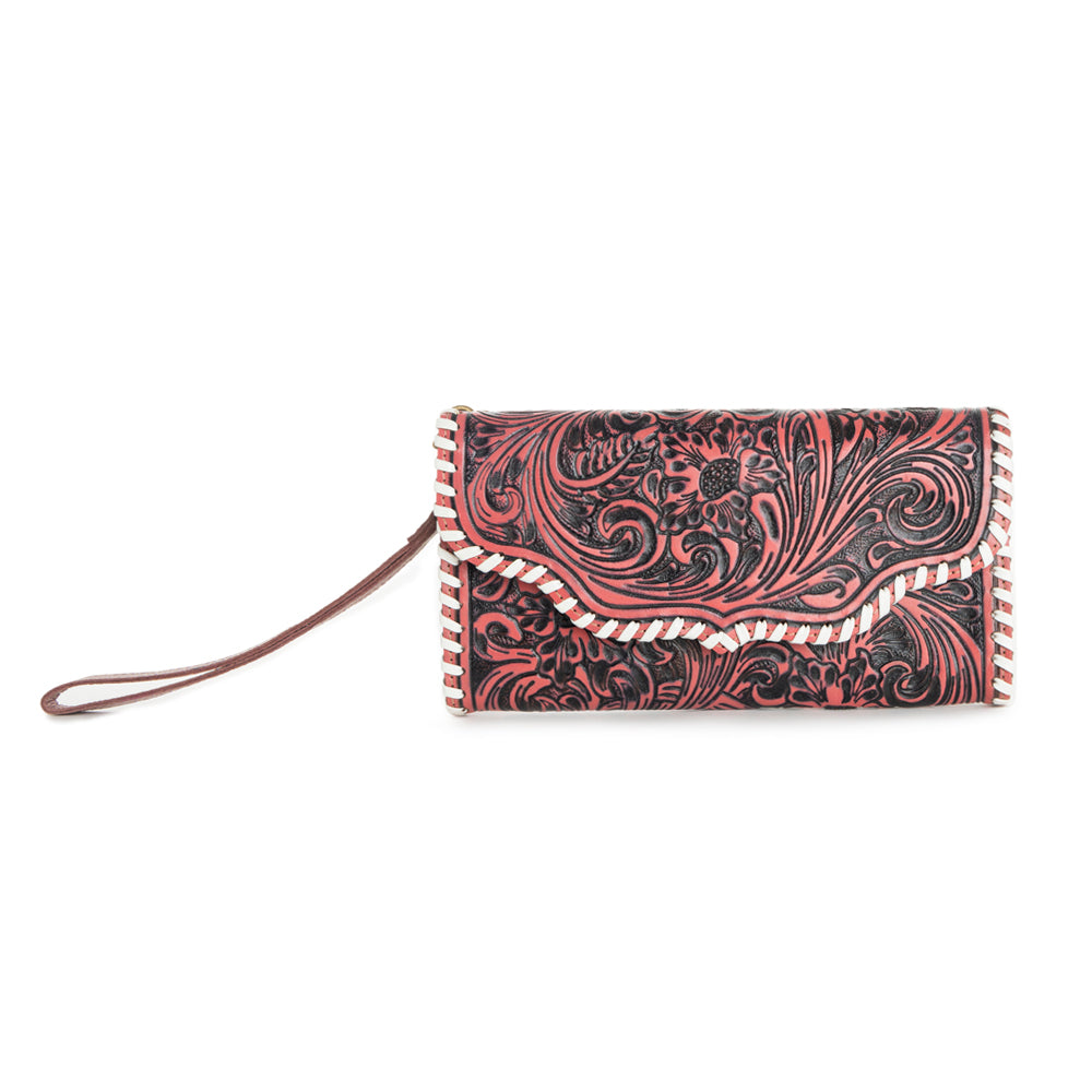 Desert Roses Wallet in Crimson In Pink