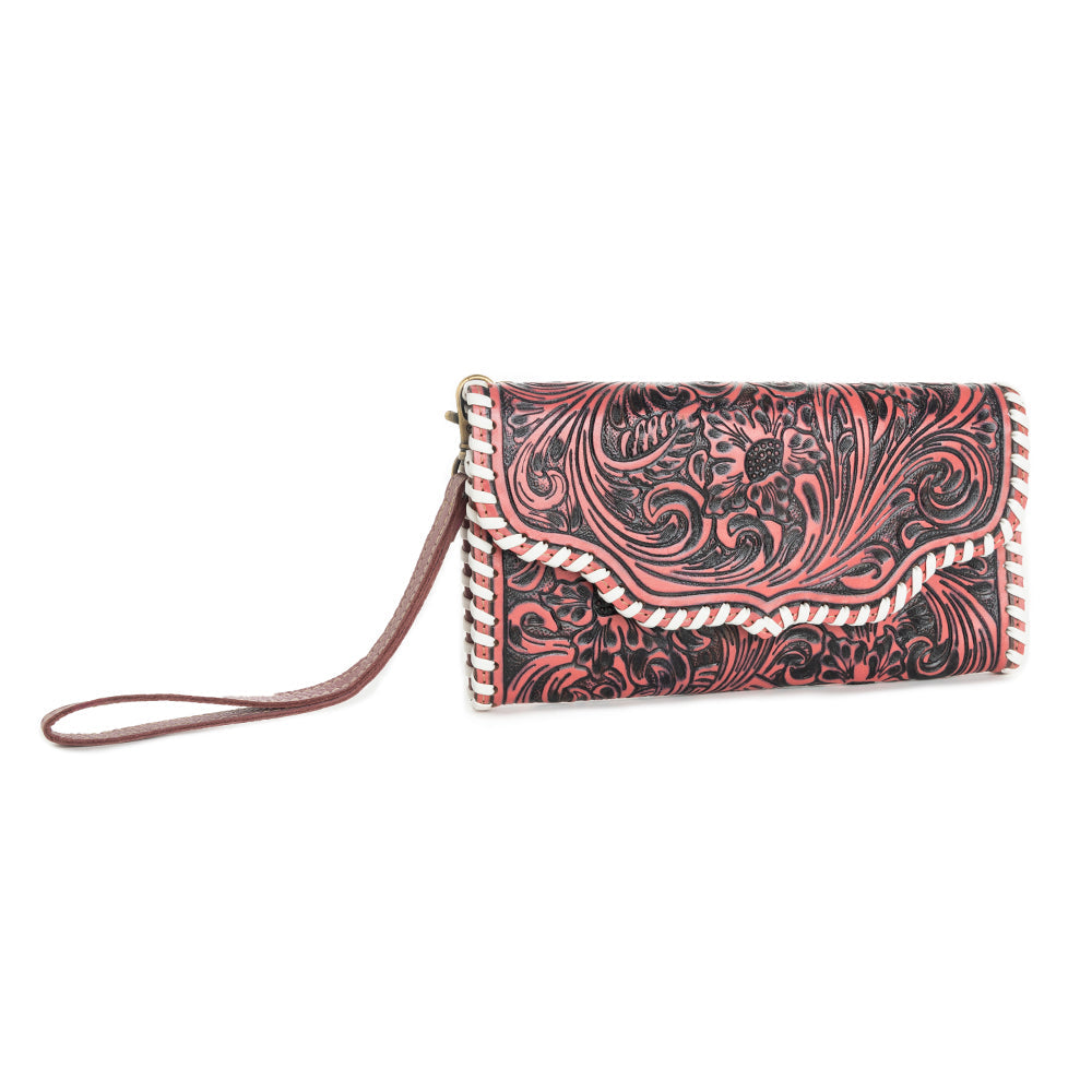 Desert Roses Wallet in Crimson In Pink