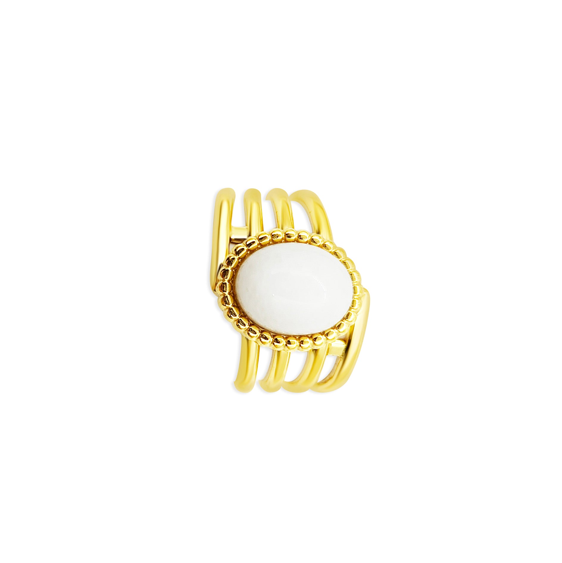 Eight Band Ring In Golden and White