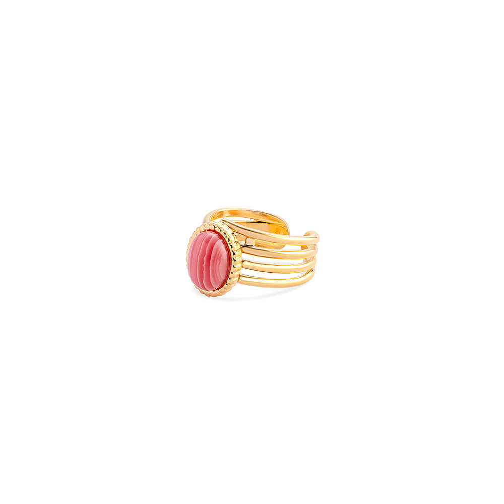 Eight Band Ring In Golden and Red