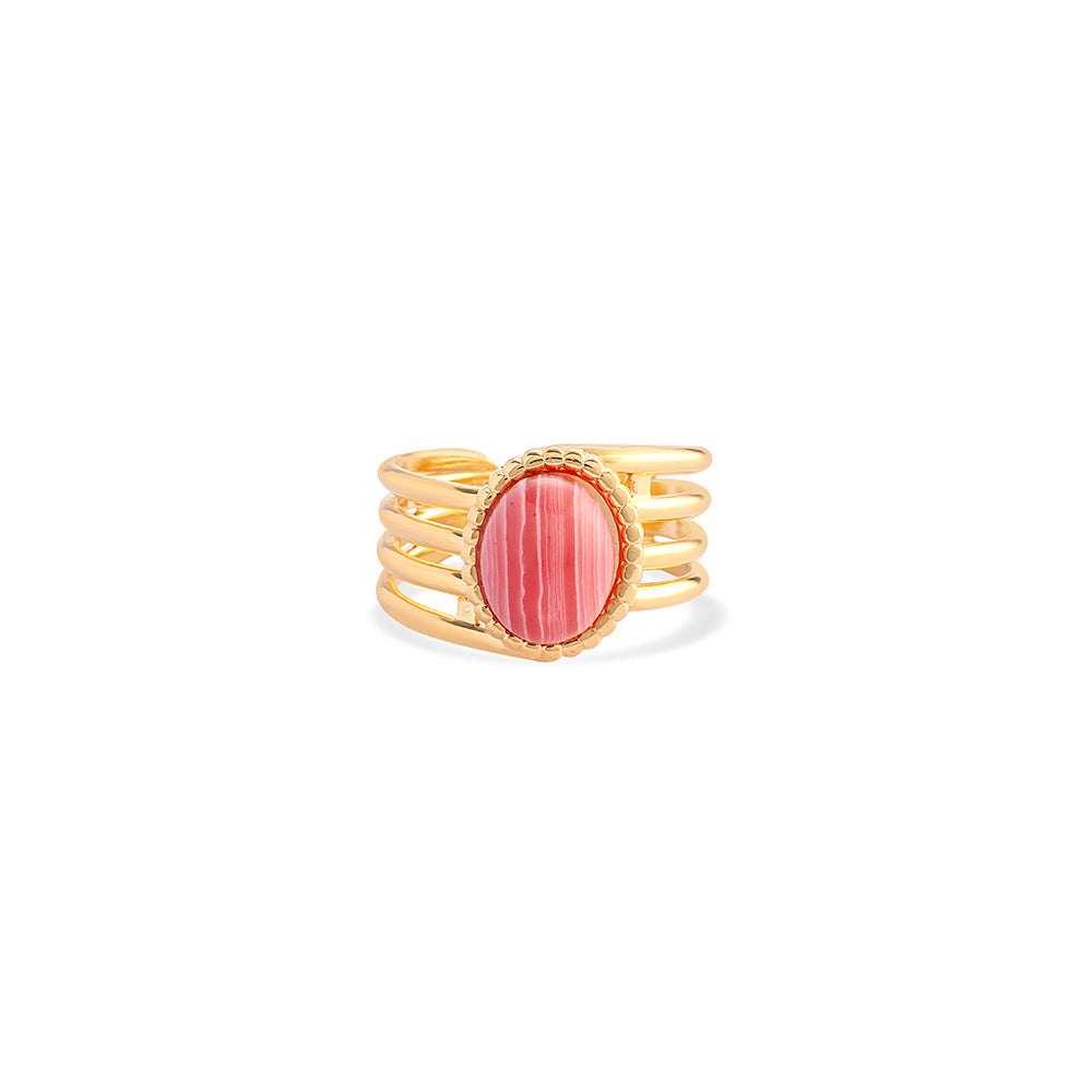 Eight Band Ring In Golden and Red