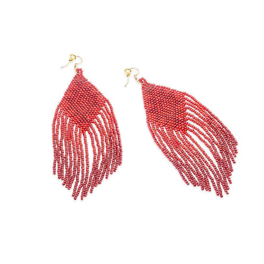 Draping Joy Beaded Earrings