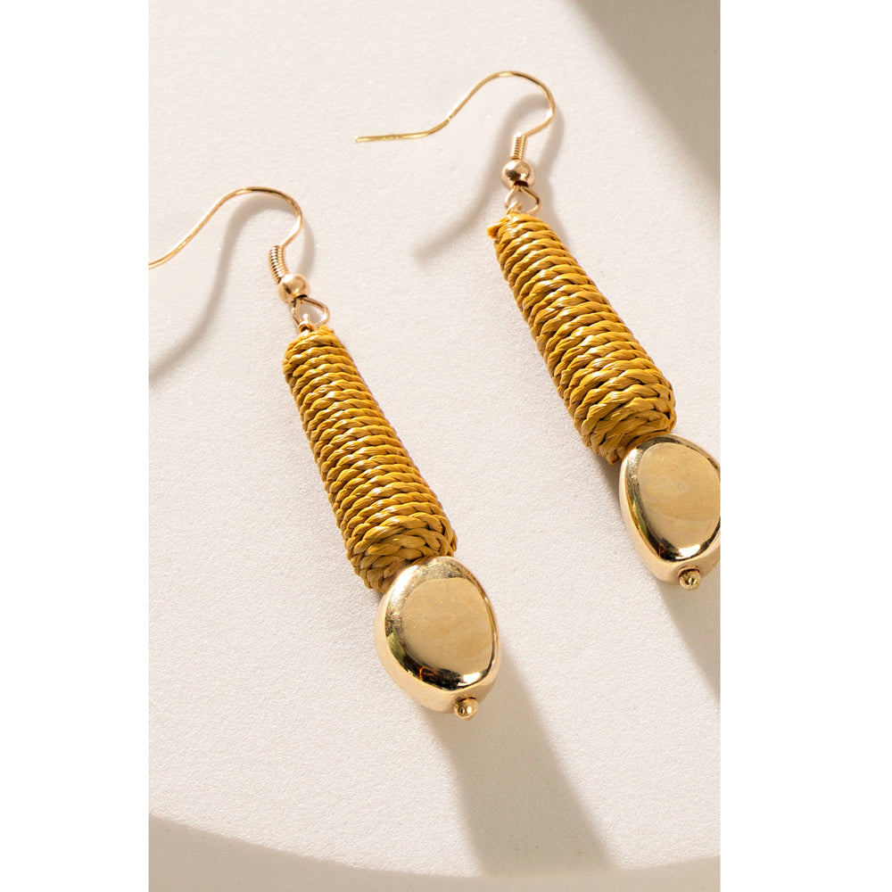 Shinning Nugget Wrapped Earrings In Gold