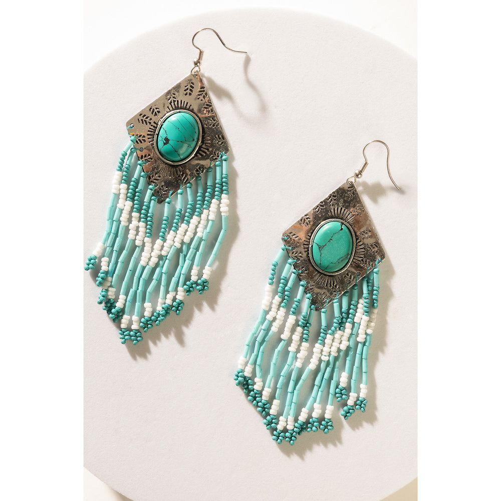 Streaming Starlight Beaded Earrings In Sky Blue