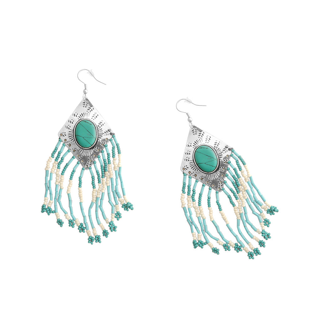 Streaming Starlight Beaded Earrings In Sky Blue