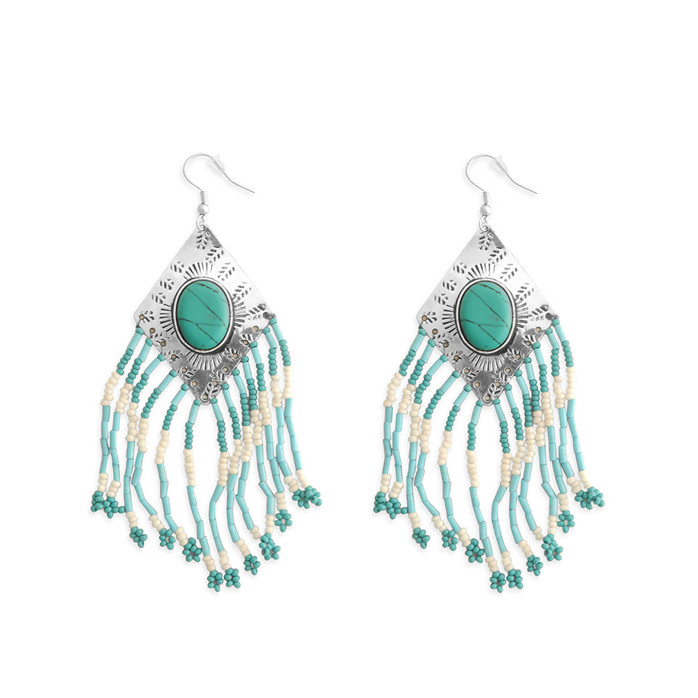 Streaming Starlight Beaded Earrings In Sky Blue