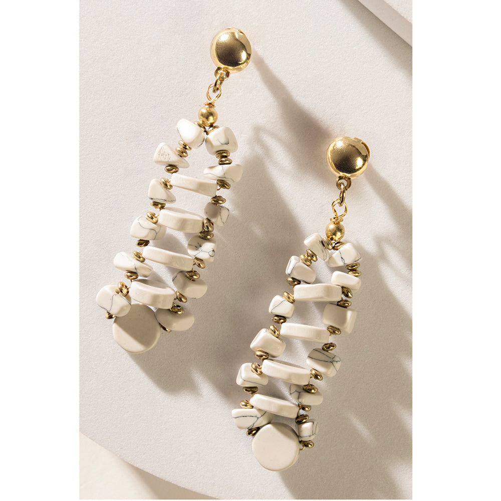 Seraphah Dimensional Earrings In White