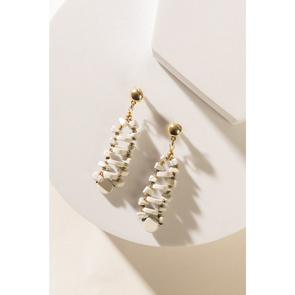 Seraphah Dimensional Earrings In White