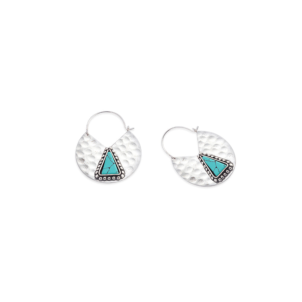 Trekant Charm Earrings In Blue