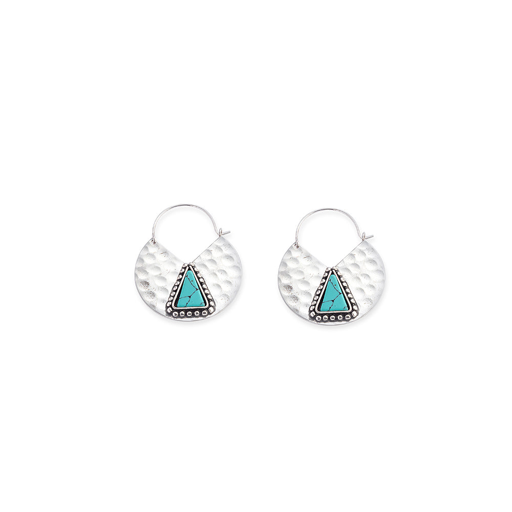 Trekant Charm Earrings In Blue