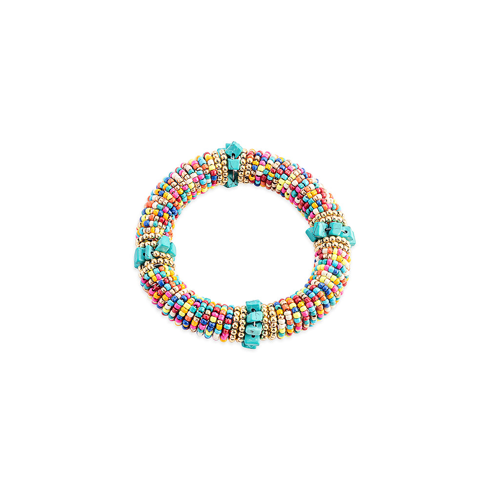 Great Valley Beaded Bracelet In Red and Blue