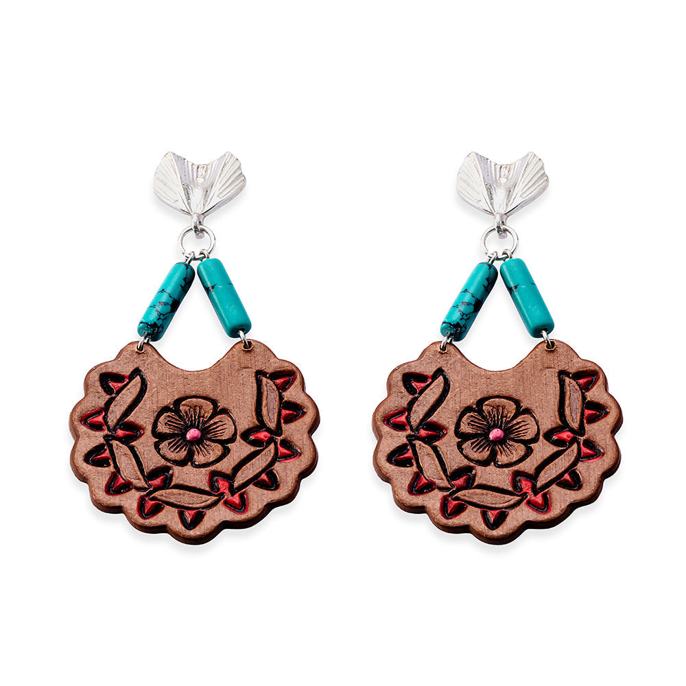 Mesa Magnolia Earrings In Brown