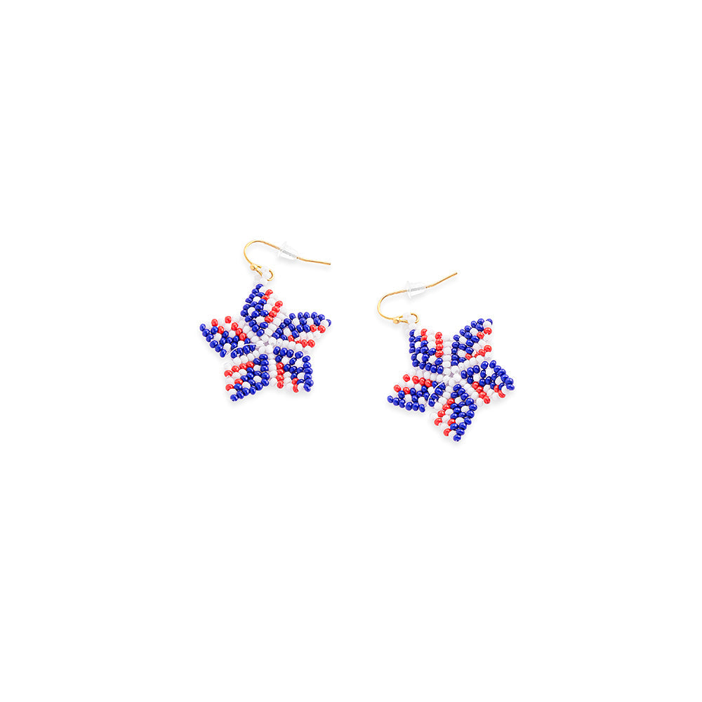 Stars n' Stars Beaded Earrings  In Multicolor