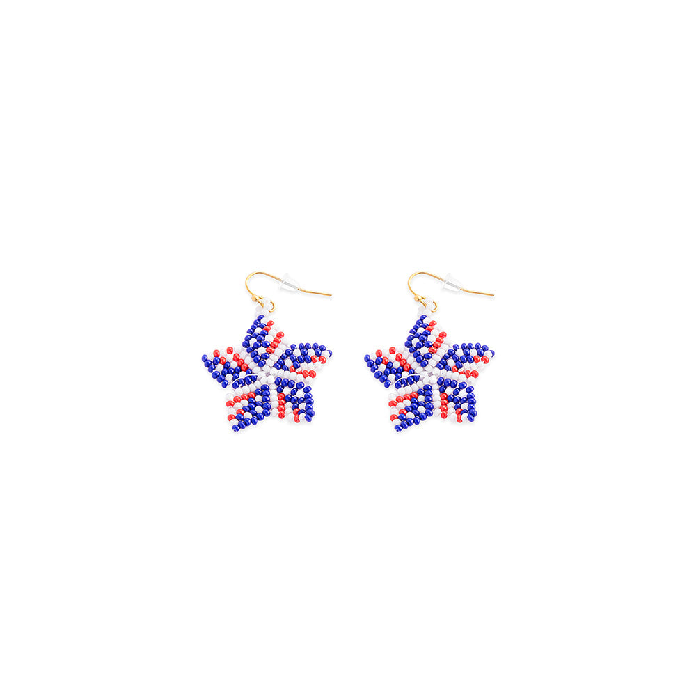 Stars n' Stars Beaded Earrings  In Multicolor