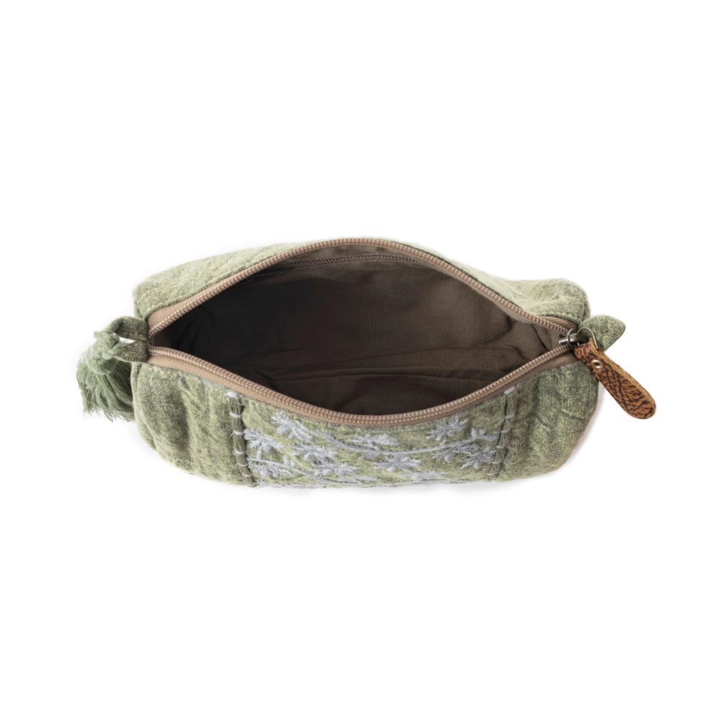 Bohemian Green Supreme Clutch Bag In Olive Green