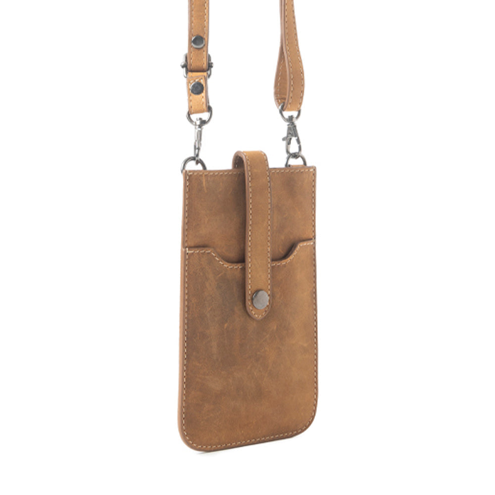 Golden Canyon Cell Phone Bag In Dark Brown