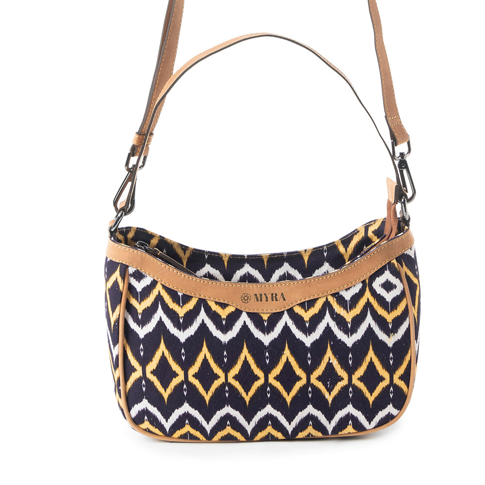 Harvest Chevron Crossbody Bag In Purple