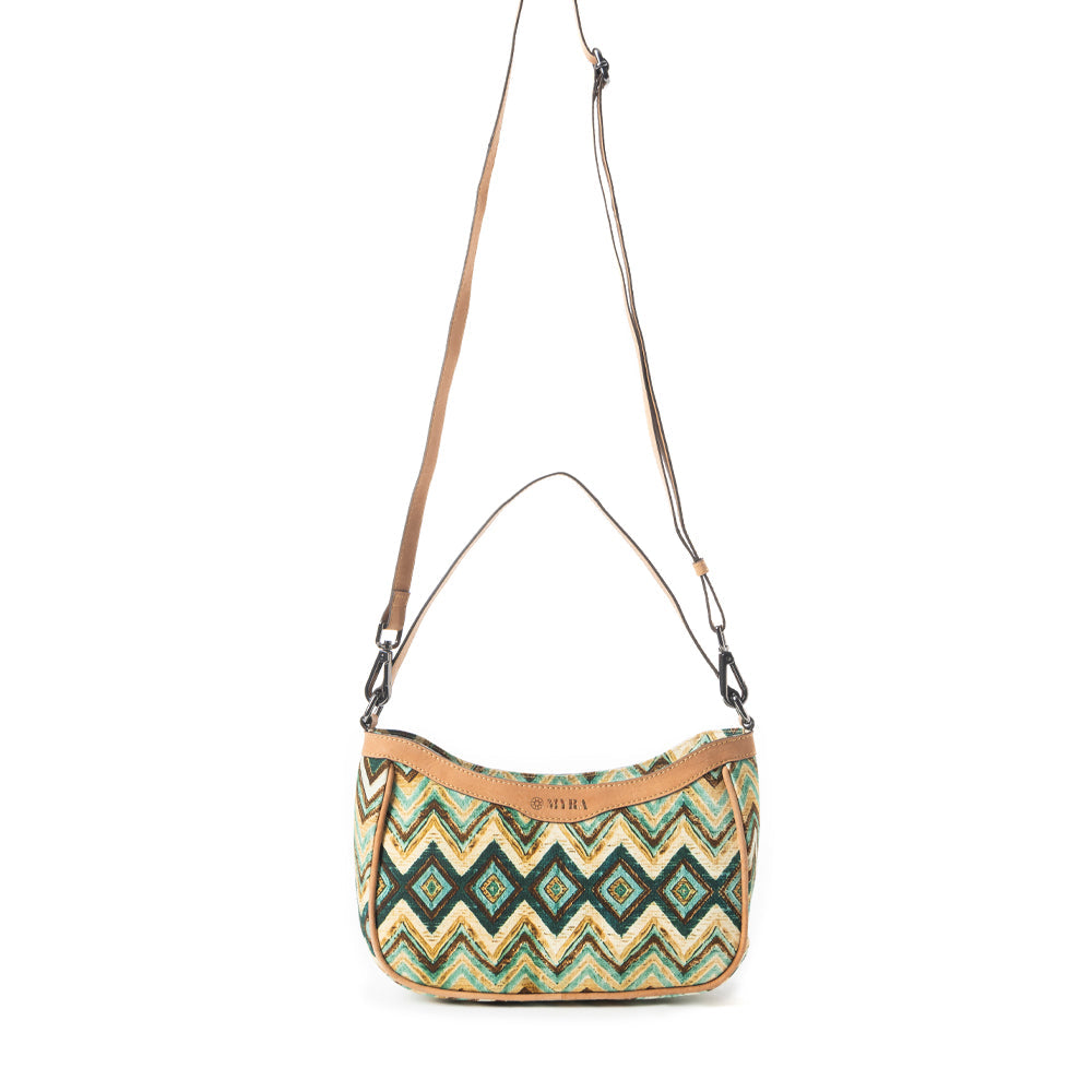 Harvest Chevron Crossbody Bag In Orange