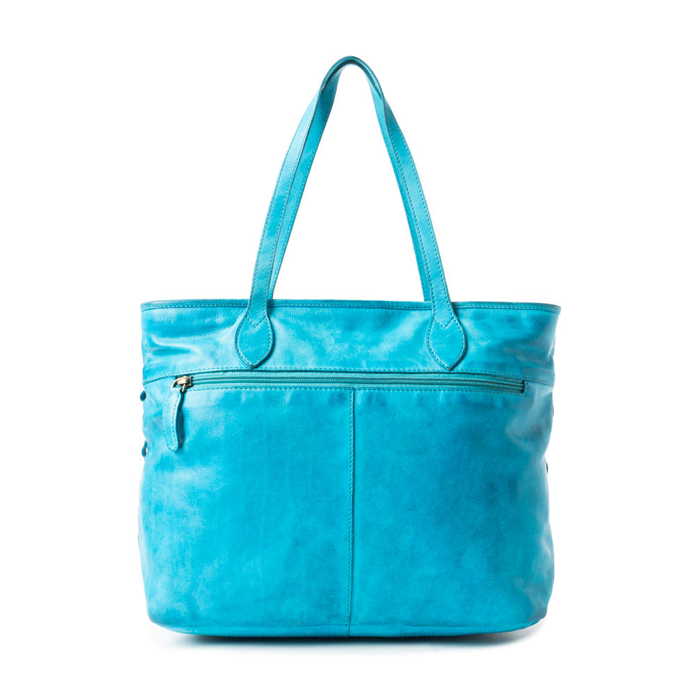 Aqua Prism Market Tote Bag