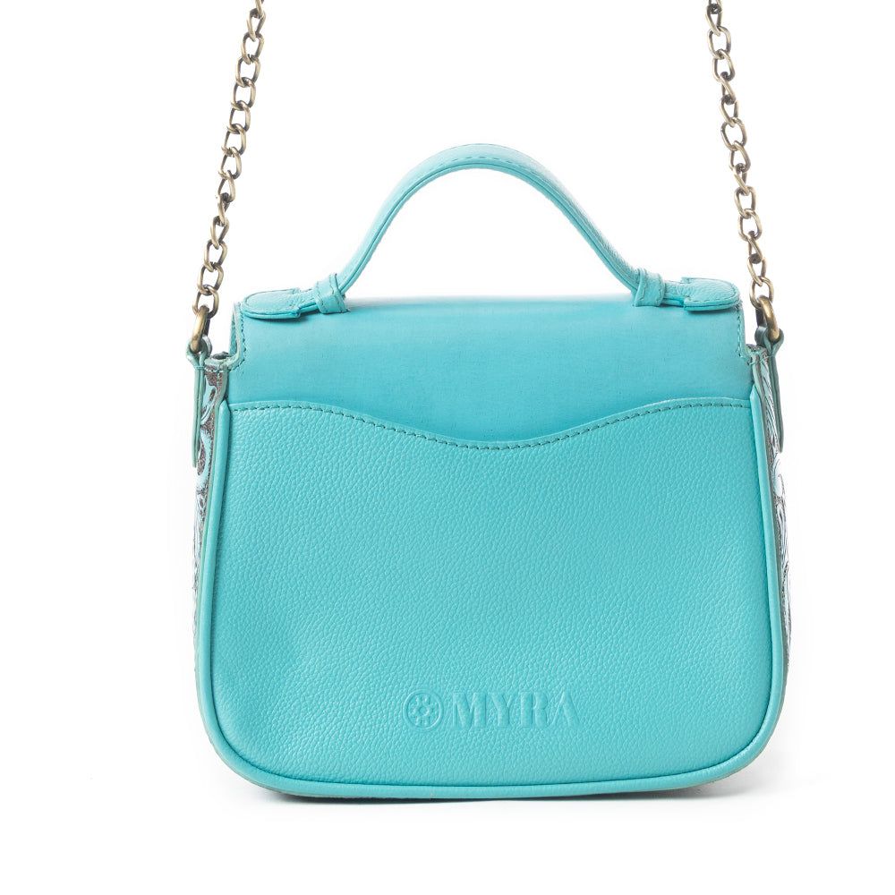 Sapphire Scroll Shoulder Bag In Turquoise