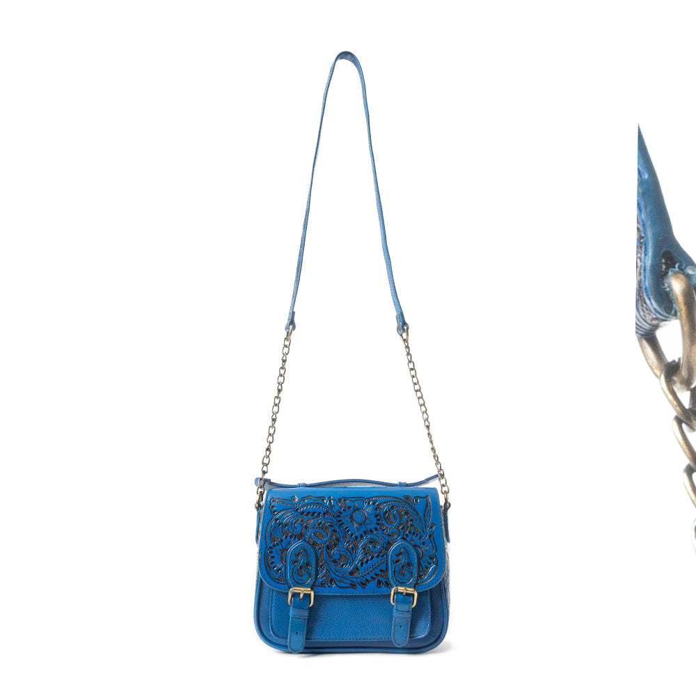 Sapphire Scroll Shoulder Bag