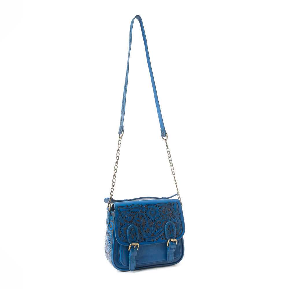 Sapphire Scroll Shoulder Bag