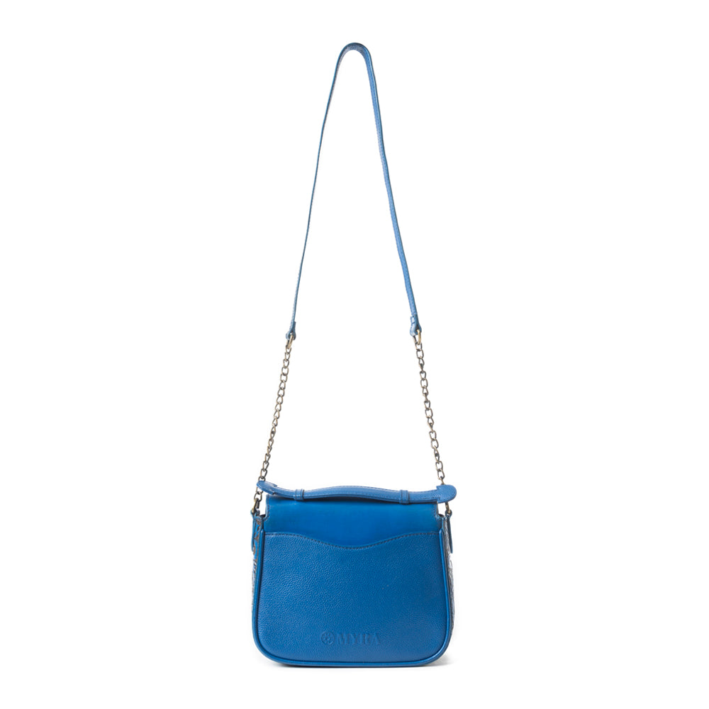 Sapphire Scroll Shoulder Bag In Blue