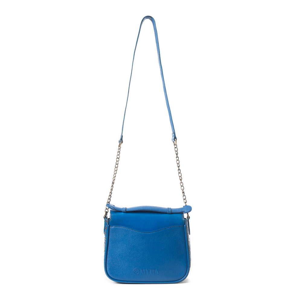 Sapphire Scroll Shoulder Bag