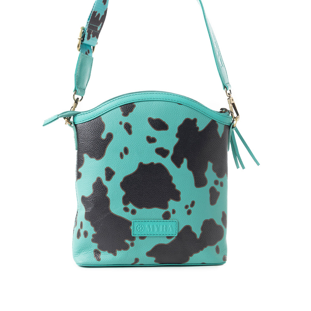 Prairie Sage Spotted Shoulder Bag In Turquoise