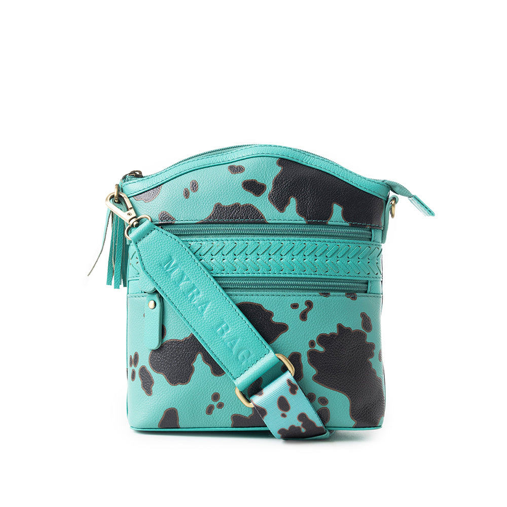 Prairie Sage Spotted Shoulder Bag In Turquoise