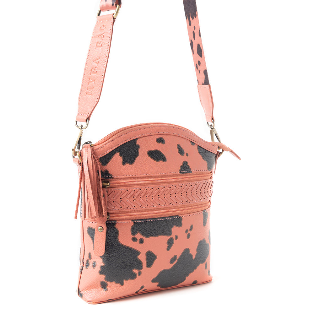 Prairie Sage Spotted Shoulder Bag In Peach