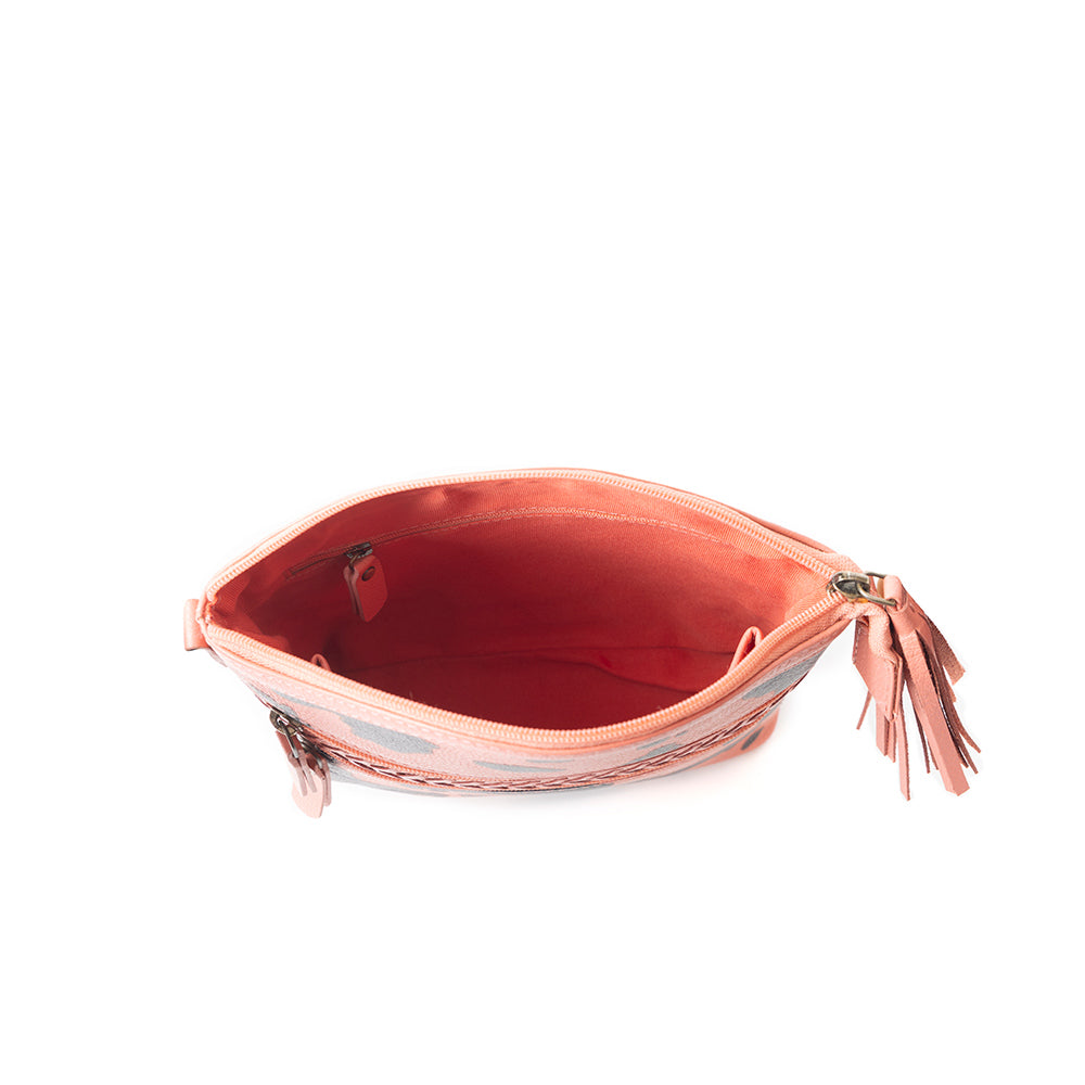 Prairie Sage Spotted Shoulder Bag In Peach