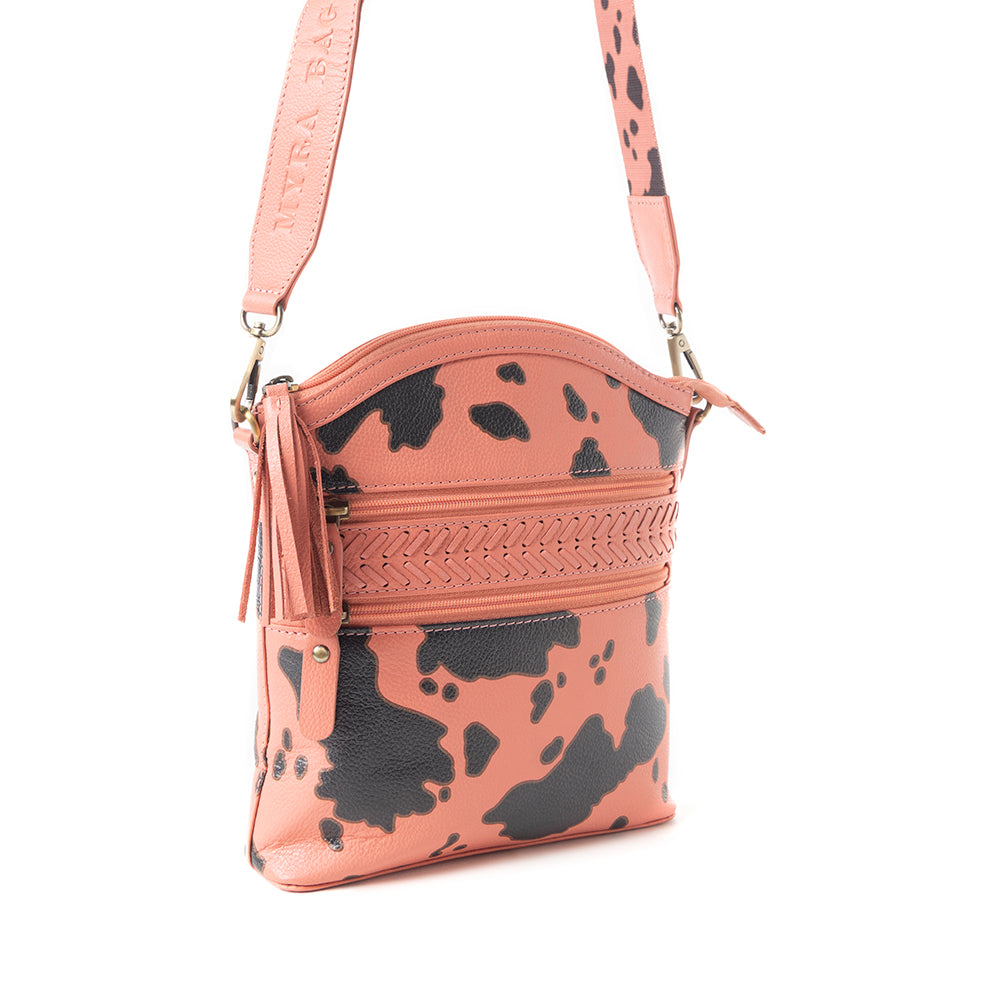 Prairie Sage Spotted Shoulder Bag In Peach