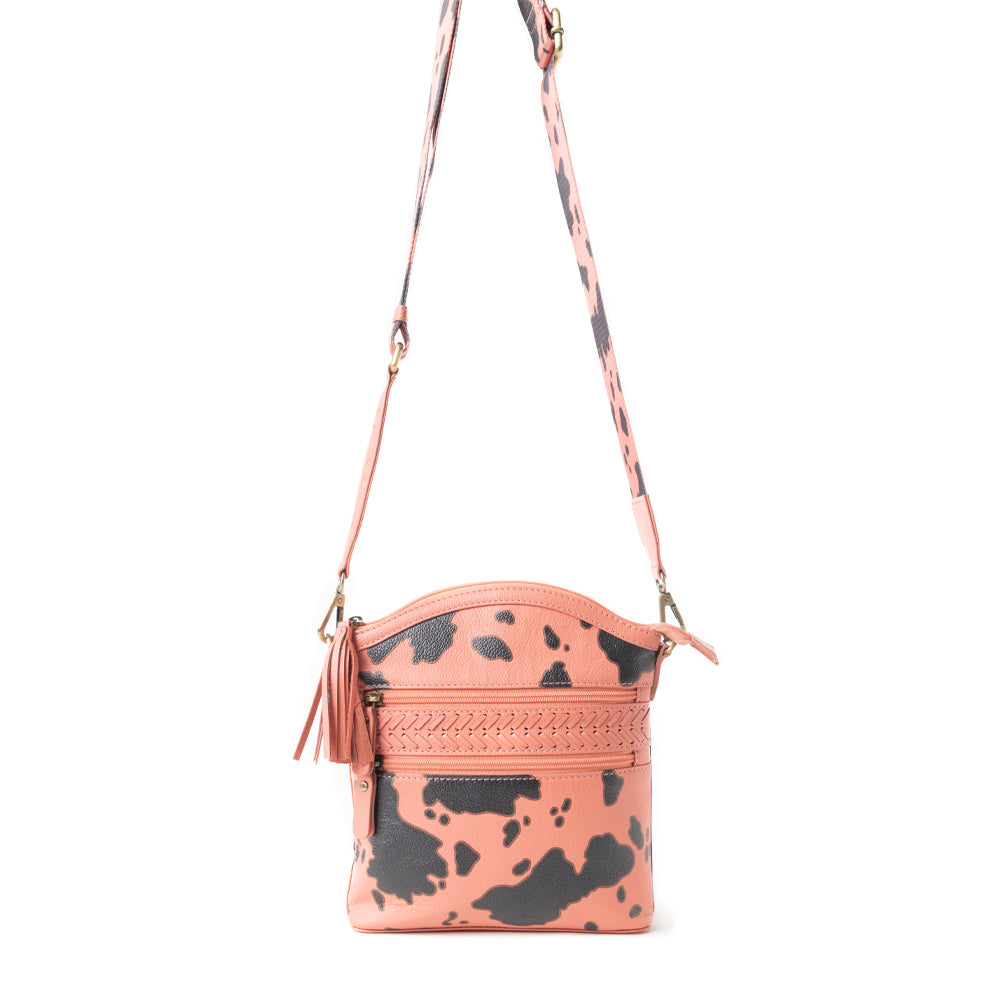 Prairie Sage Spotted Shoulder Bag In Peach