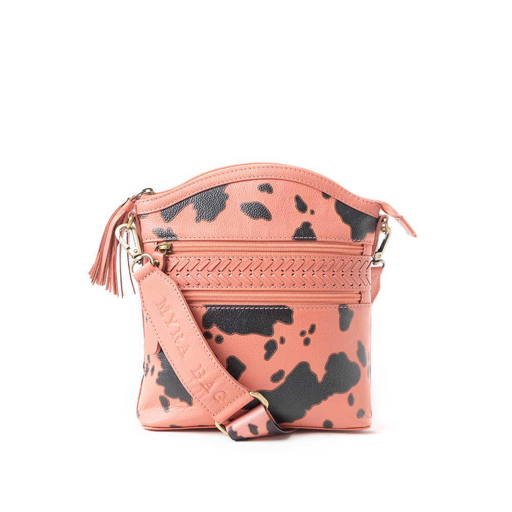 Prairie Sage Spotted Shoulder Bag In Peach