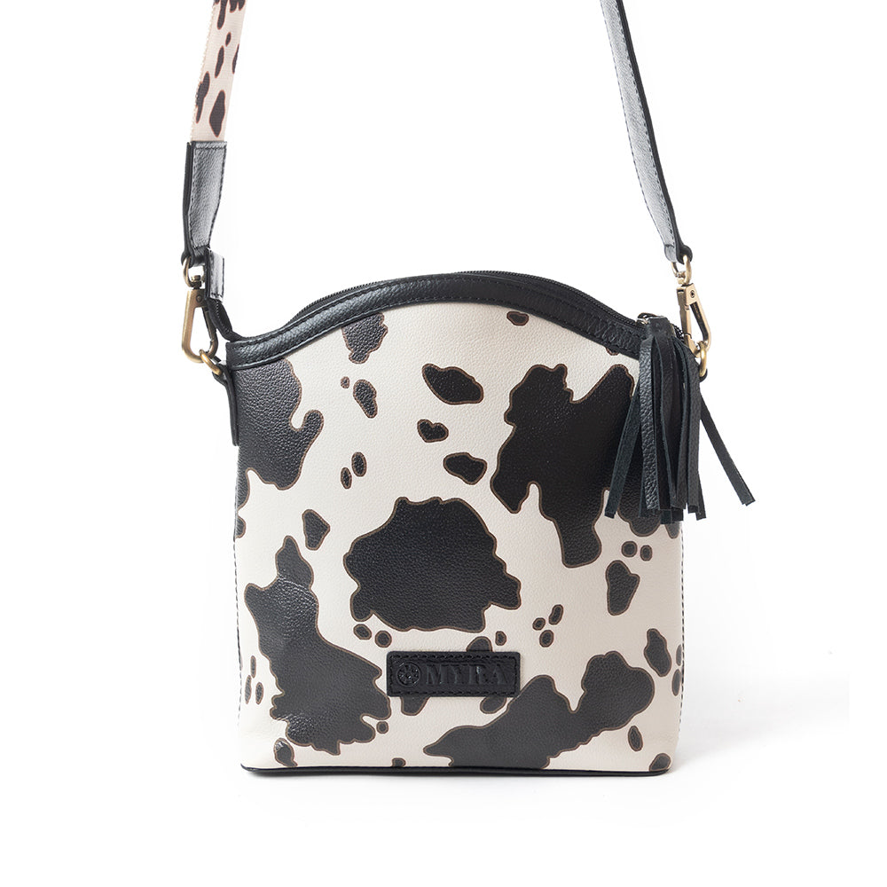 Prairie Sage Spotted Shoulder Bag In Black