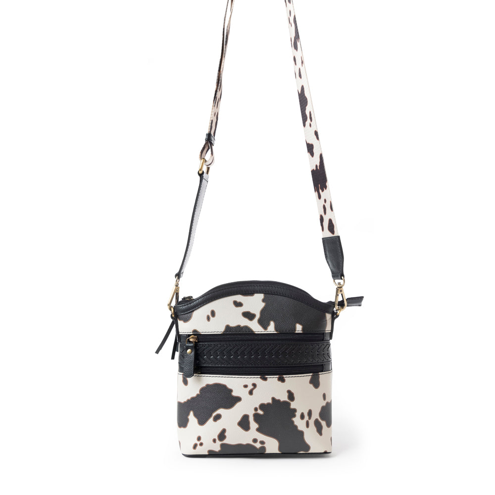 Prairie Sage Spotted Shoulder Bag In Black