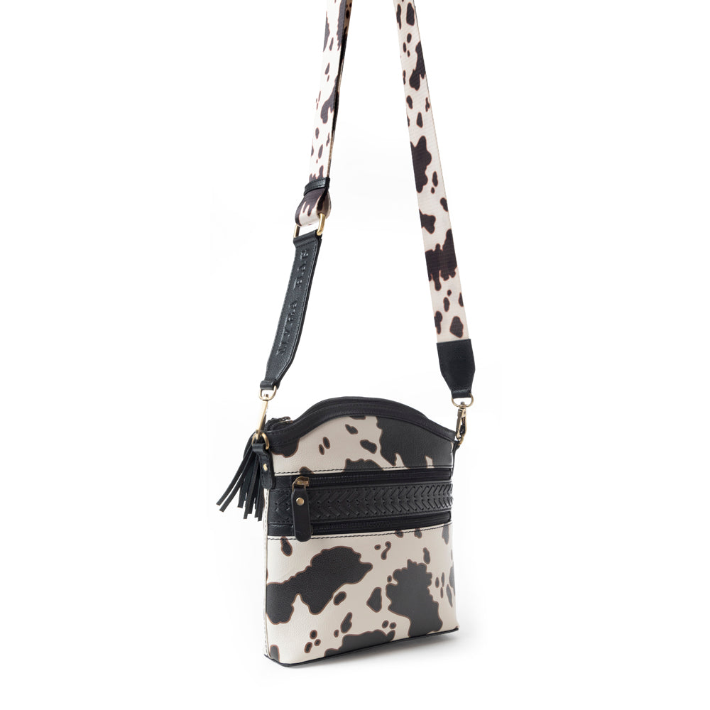 Prairie Sage Spotted Shoulder Bag In Black