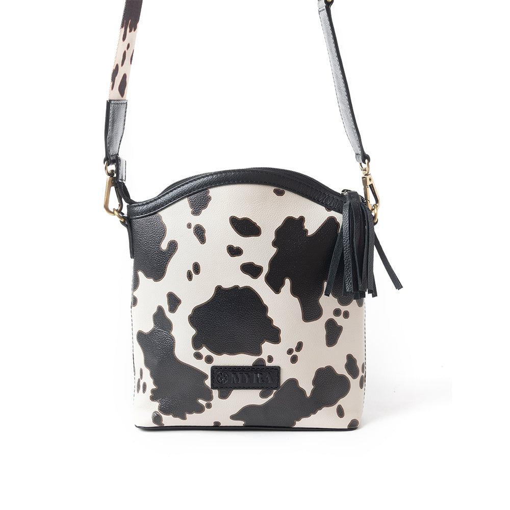 Prairie Sage Spotted Shoulder Bag In Black