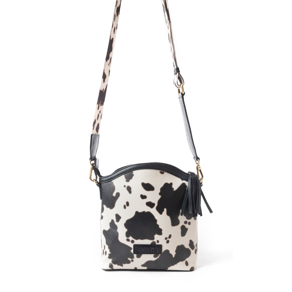 Prairie Sage Spotted Shoulder Bag In Black