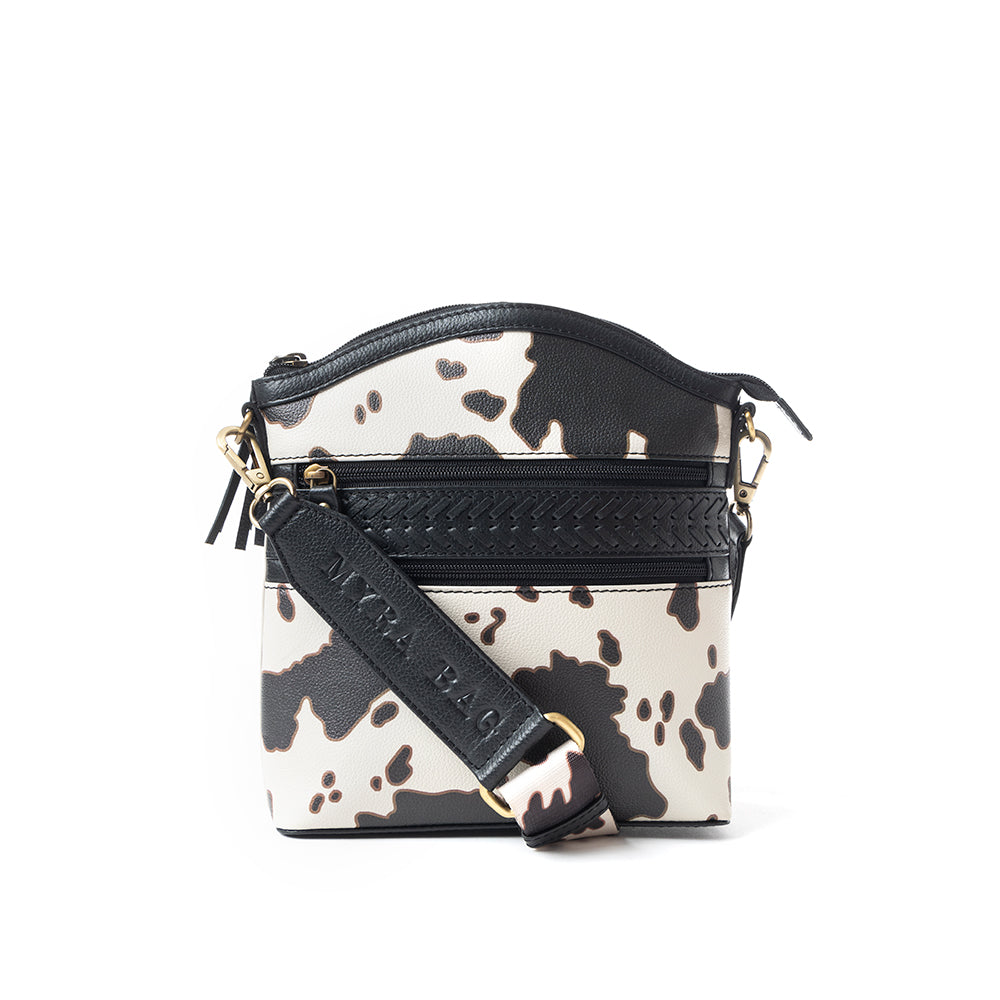 Prairie Sage Spotted Shoulder Bag In Black