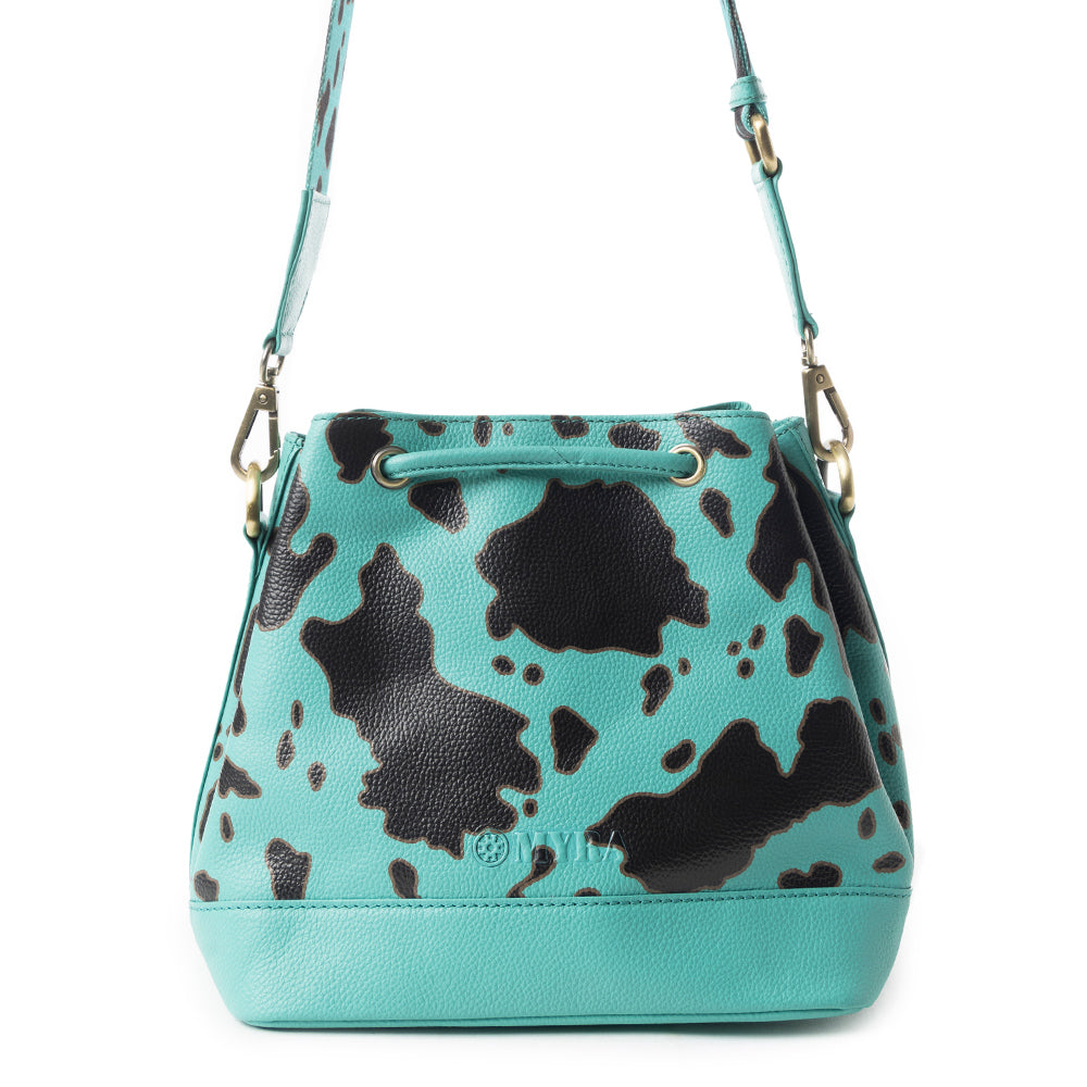 Ranch Holstein Heritage Bucket Bag In Turquoise