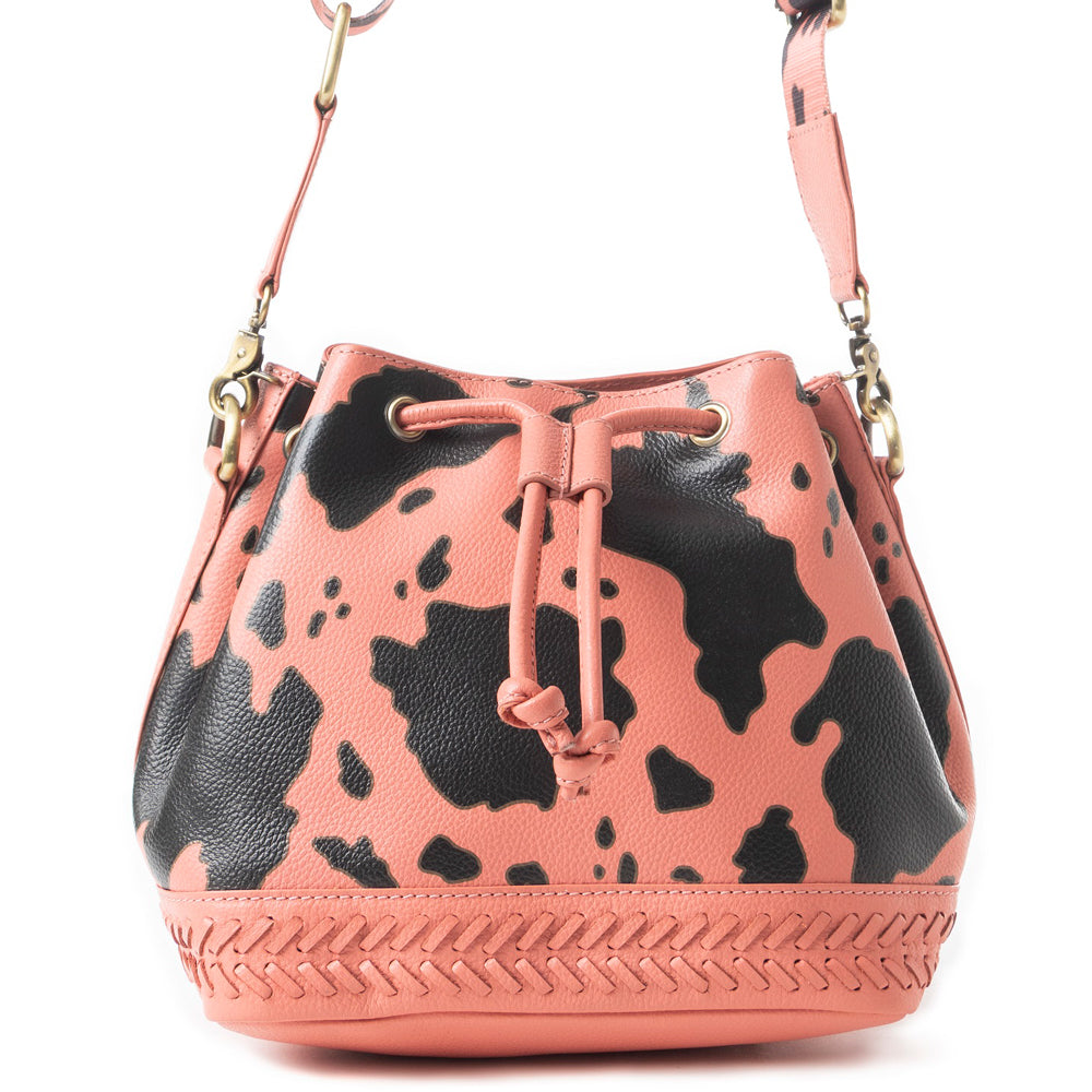 Ranch Holstein Heritage Bucket Bag In Peach