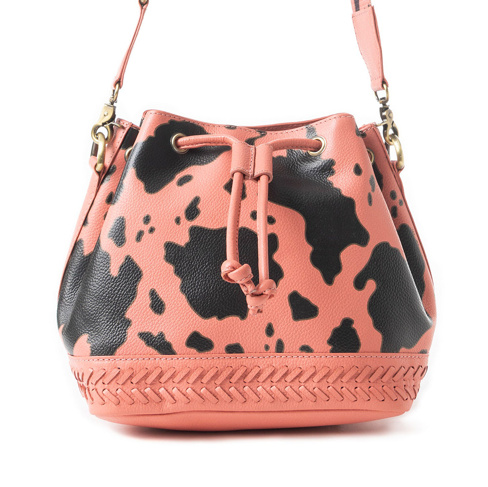 Ranch Holstein Heritage Bucket Bag In Peach