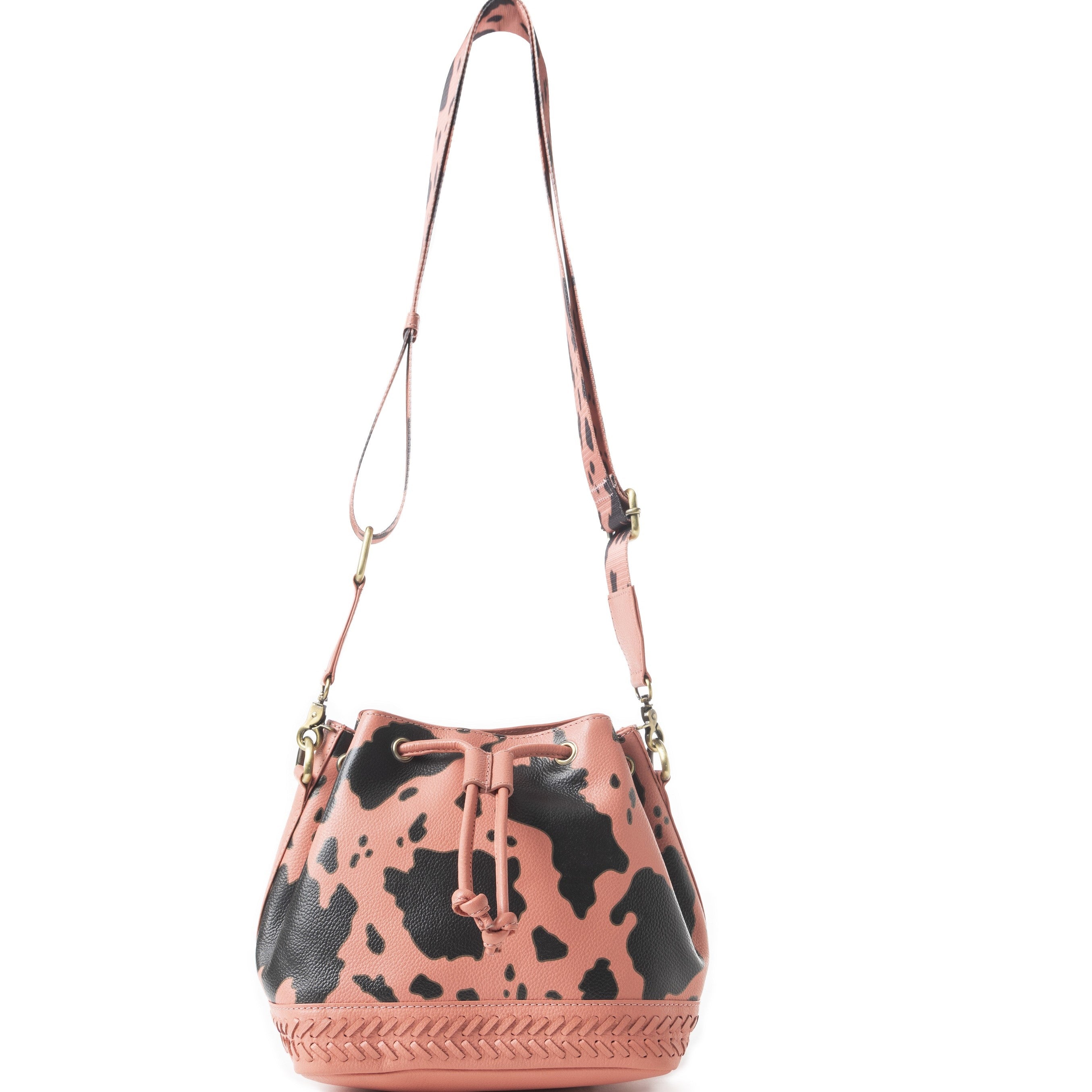 Ranch Holstein Heritage Bucket Bag In Peach